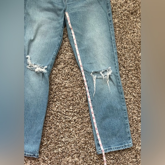 FRAME Blue Le High Straight Leg Stretch Denim Jeans Women's 27 (0708) - Picture 5 of 14